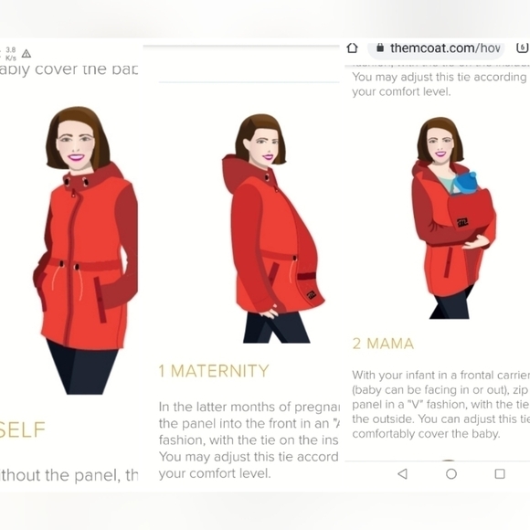 Maternity coat, THE M coat, convertible down coat Size XL - Picture 15 of 16